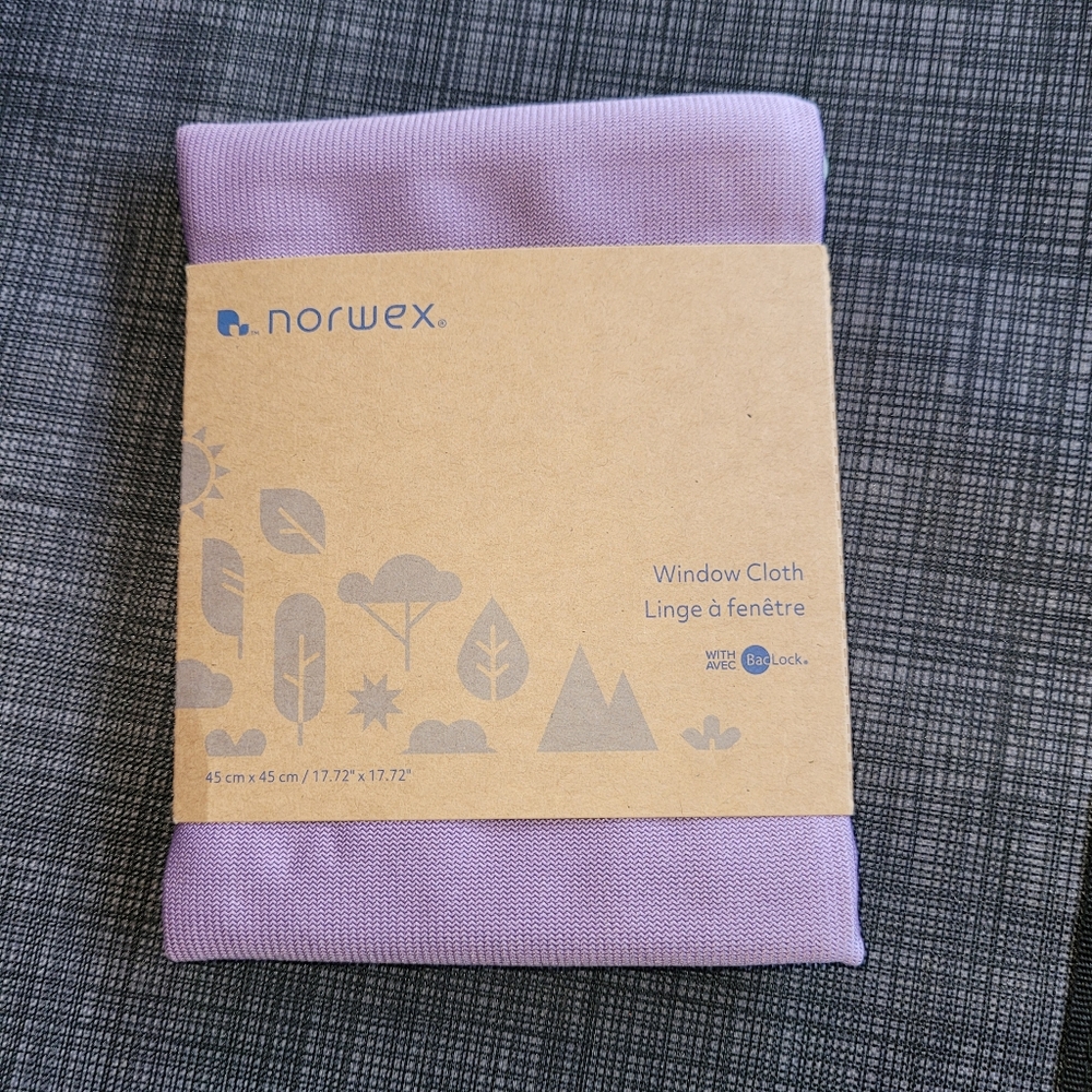Norwex Enviro Cloth and Window Cloth Basic Package Amethyst and Graphite NWT